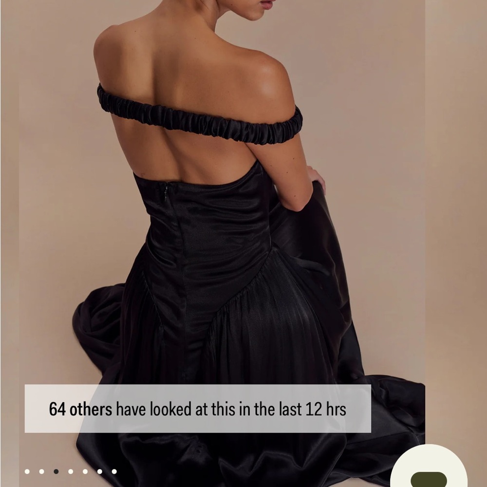 Meshki Black Strapless Gown - Picture 3 of 4